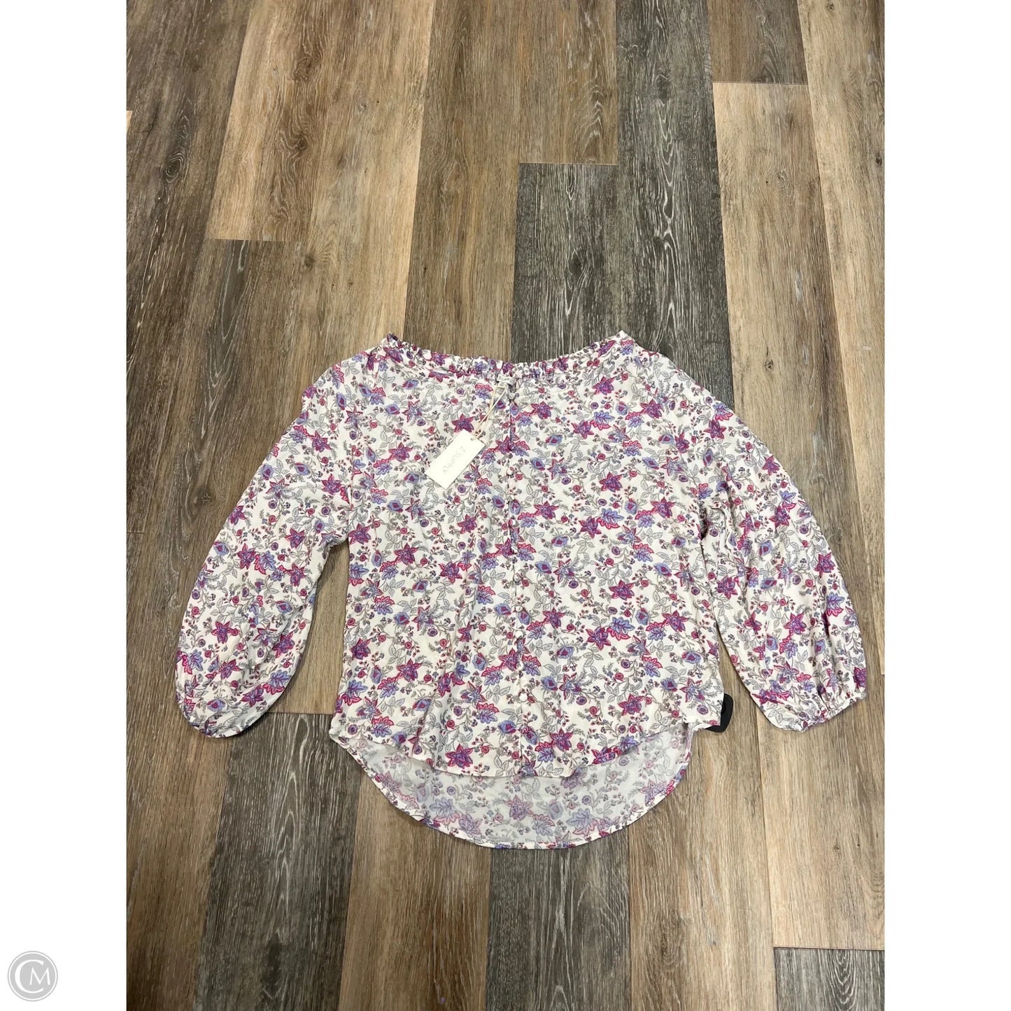 Blouse Long Sleeve By Z Supply In Floral Print, Size: Xs