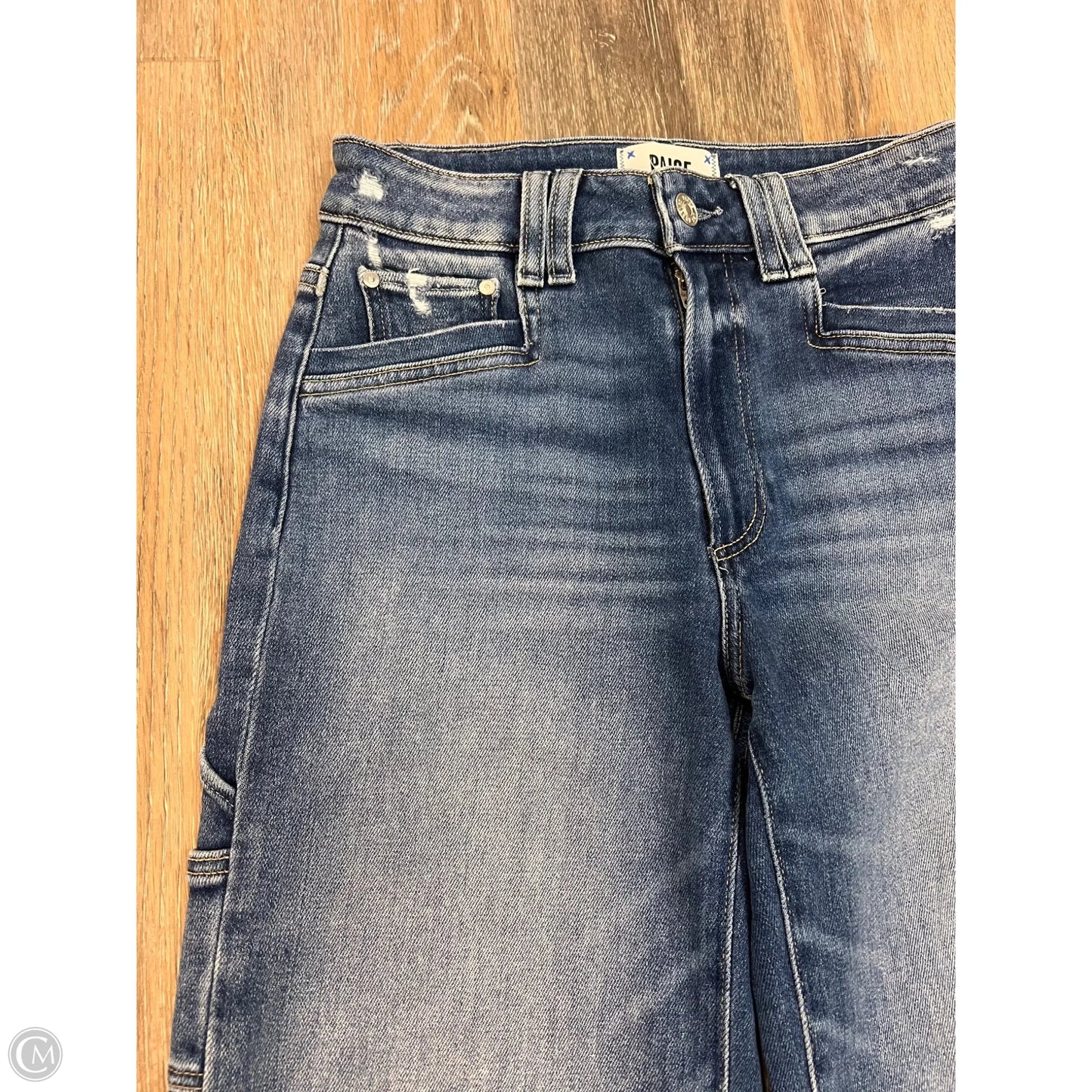 Jeans Wide Leg Designer By Paige In Blue Denim, Size: 0/24