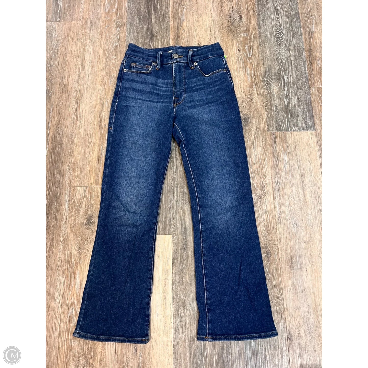 Jeans Straight By Good American In Blue Denim, Size: 0/25