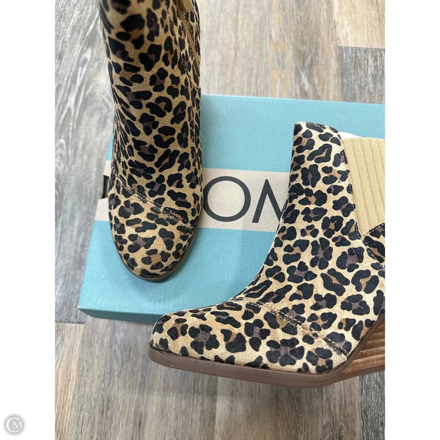 Boots Ankle Heels By Toms In Animal Print, Size: 6