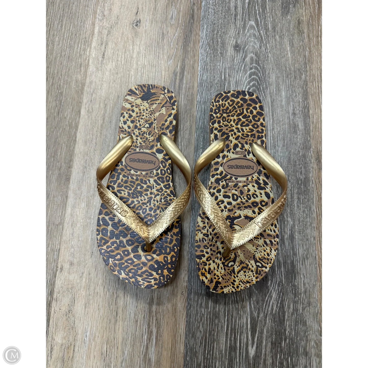 Sandals Flip Flops By Havaianas In Animal Print, Size: 7/8