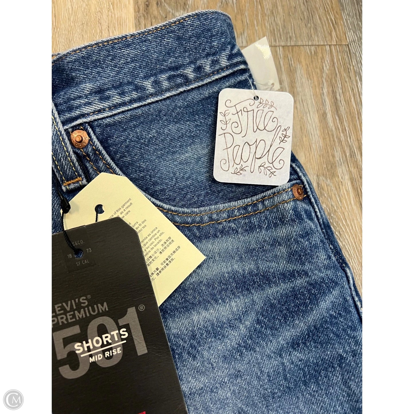 Shorts By Levis In Blue Denim, Size: 1/25