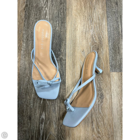 Sandals Heels Kitten By Madden Girl In Blue, Size: 7