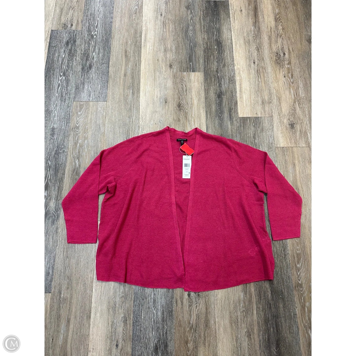 Sweater Cardigan By Eileen Fisher In Pink, Size: 3x