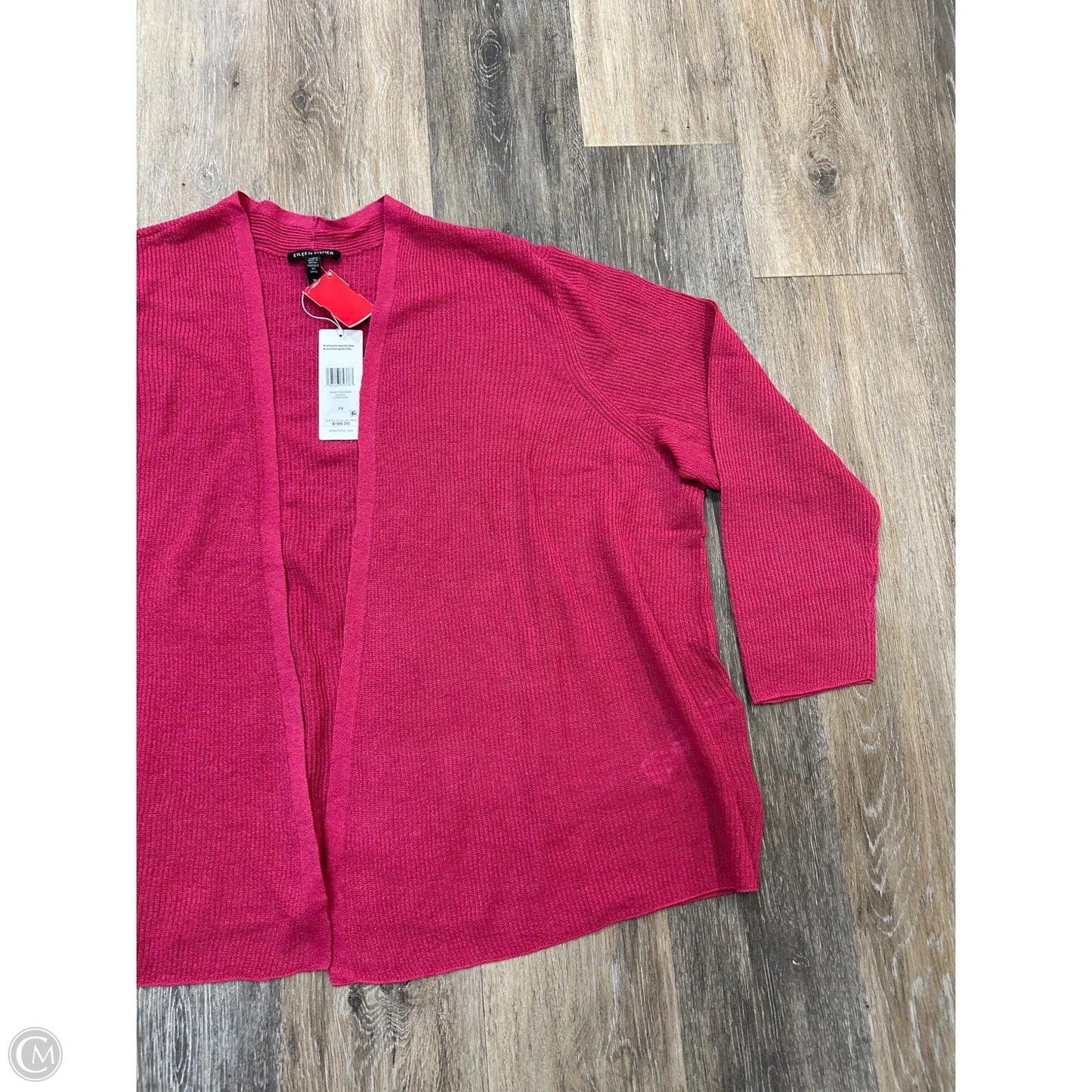 Sweater Cardigan By Eileen Fisher In Pink, Size: 3x