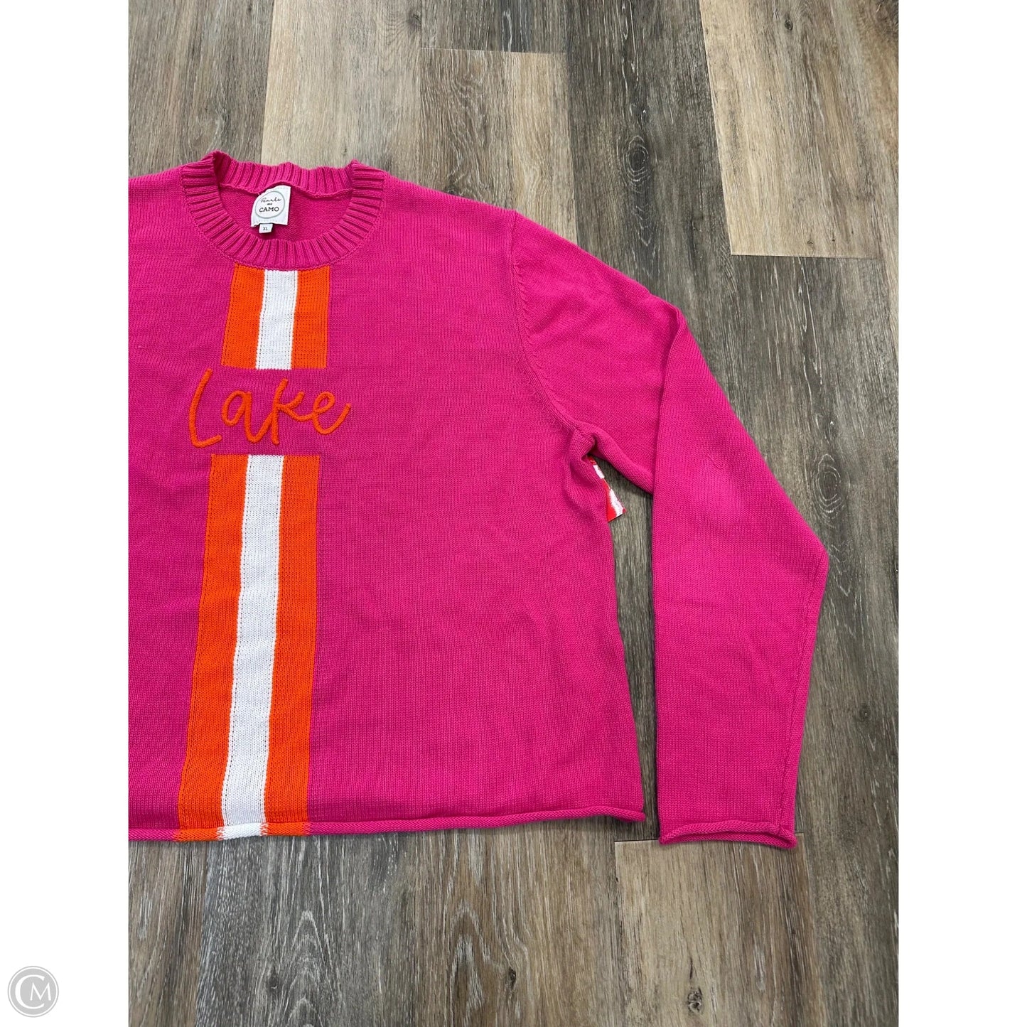 Sweater By Pearls and Camo In Pink, Size: Xl