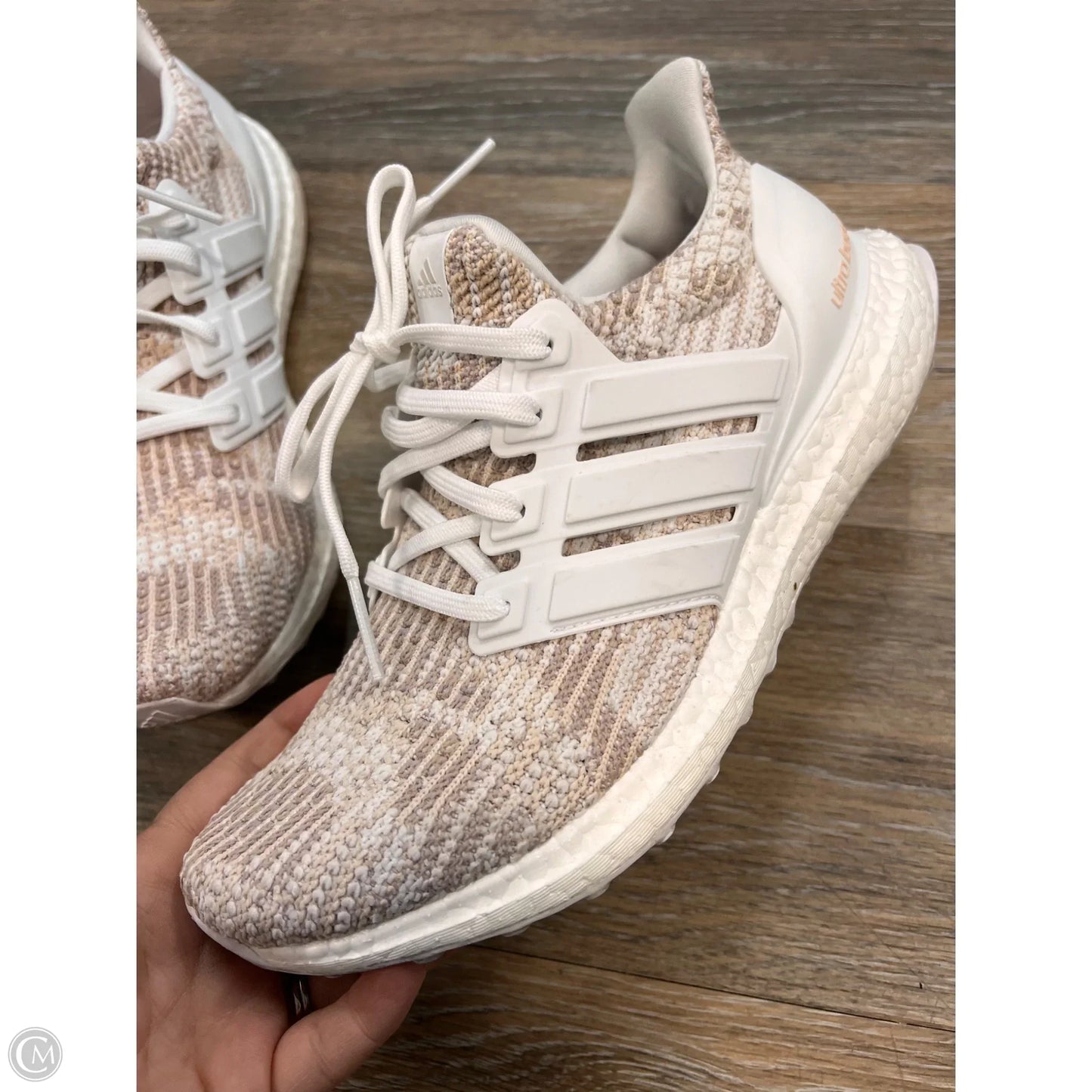 Shoes Athletic By Adidas In Cream & Tan, Size: 8