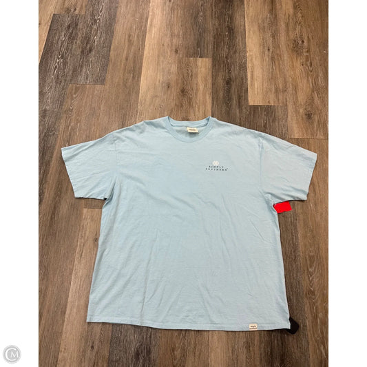 Top Short Sleeve By Simply Southern In Blue, Size: Xxl