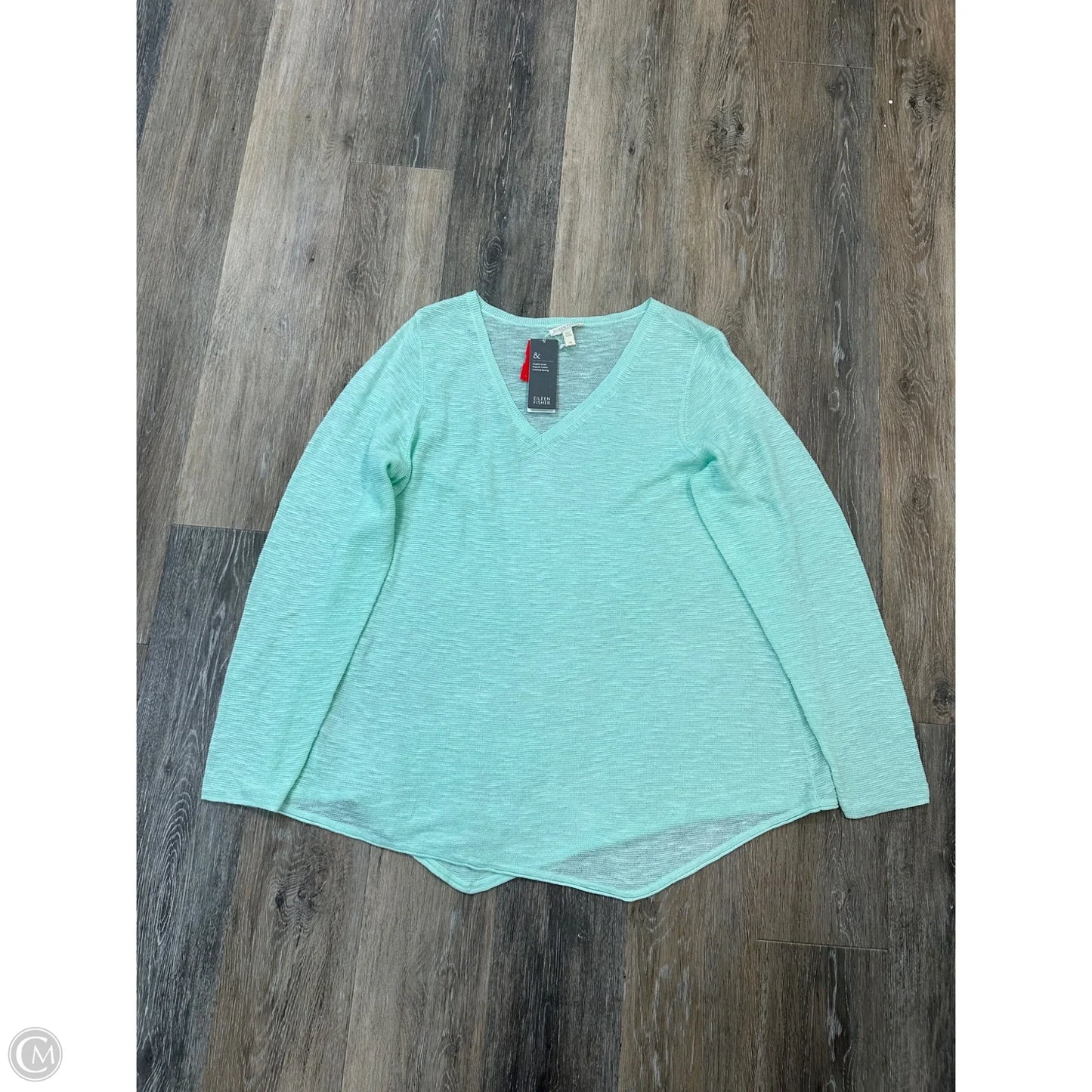 Sweater By Eileen Fisher In Green, Size: 1x