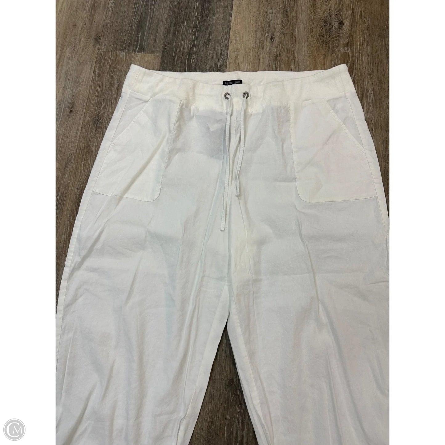 Pants Cropped By Eileen Fisher In White, Size: Xl