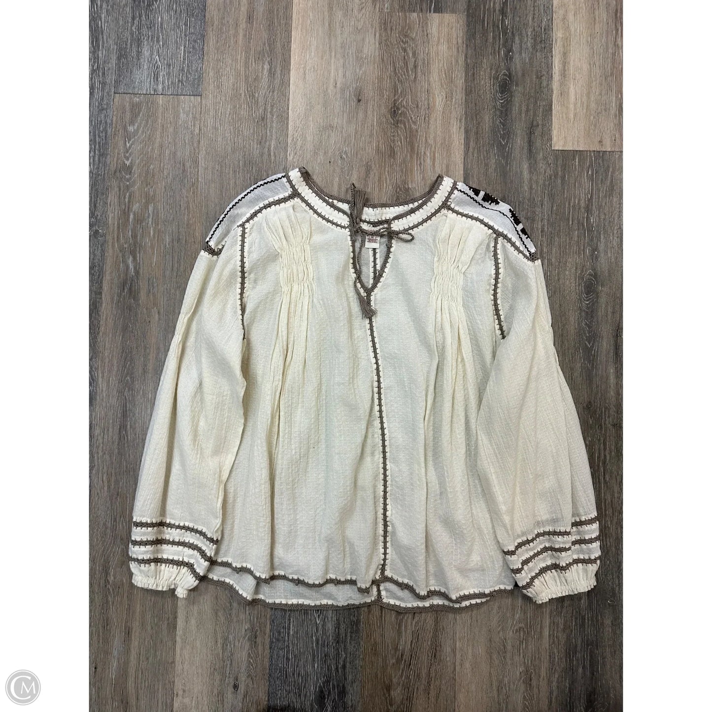 Blouse Long Sleeve By Sundance In Cream, Size: Xl