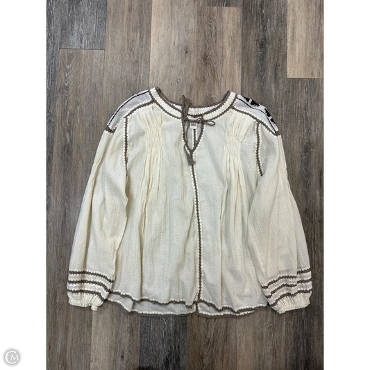 Blouse Long Sleeve By Sundance In Cream, Size: Xl