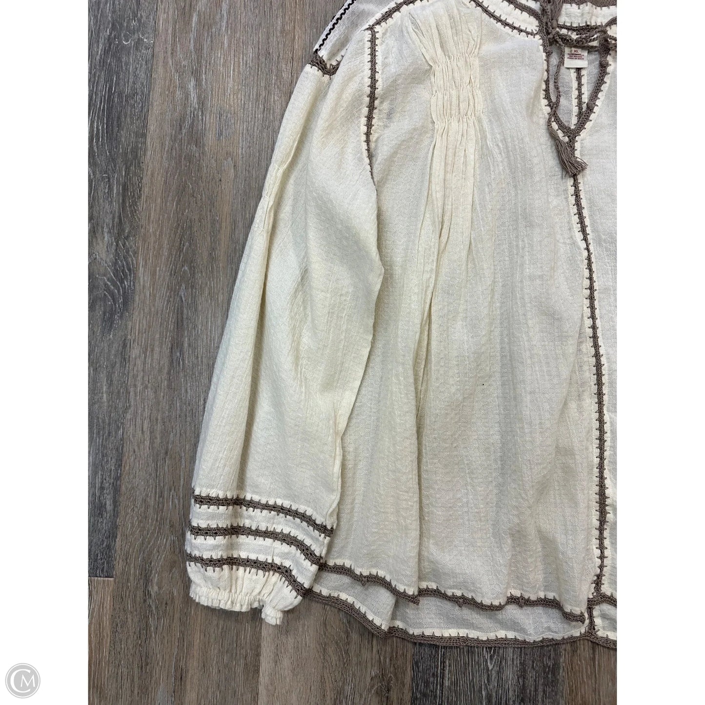 Blouse Long Sleeve By Sundance In Cream, Size: Xl