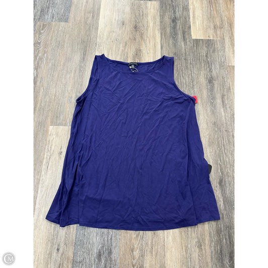 Top Sleeveless By Eileen Fisher In Purple, Size: Xl