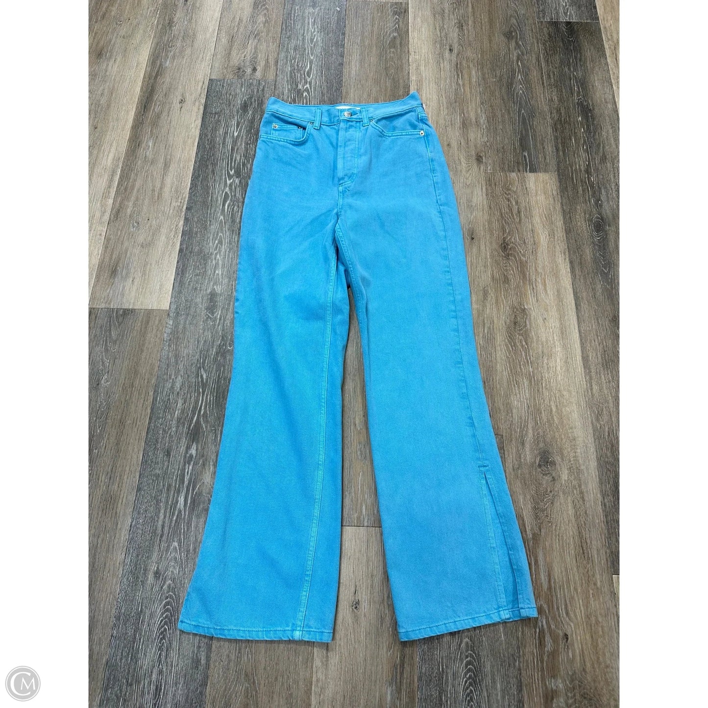 Jeans Wide Leg By Topshop In Blue Denim, Size: 2