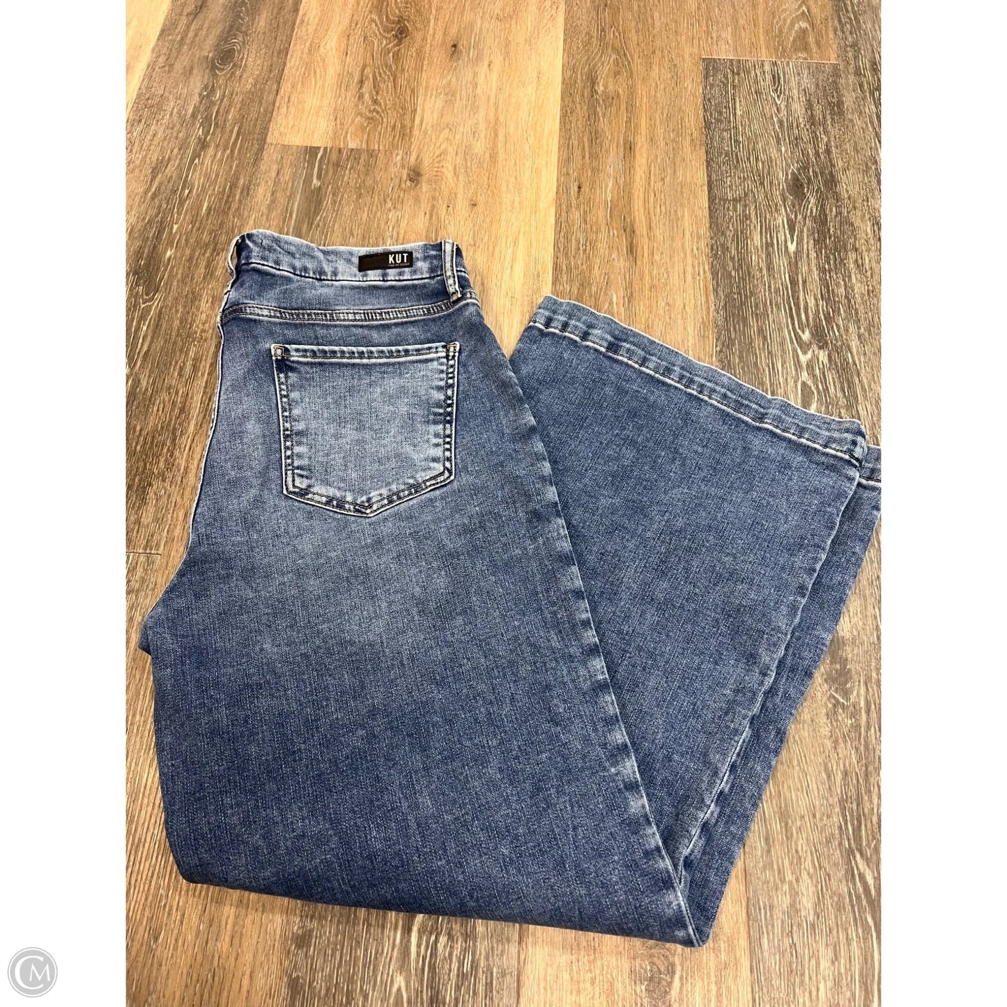 Jeans Wide Leg By Kut In Blue Denim, Size: 14l