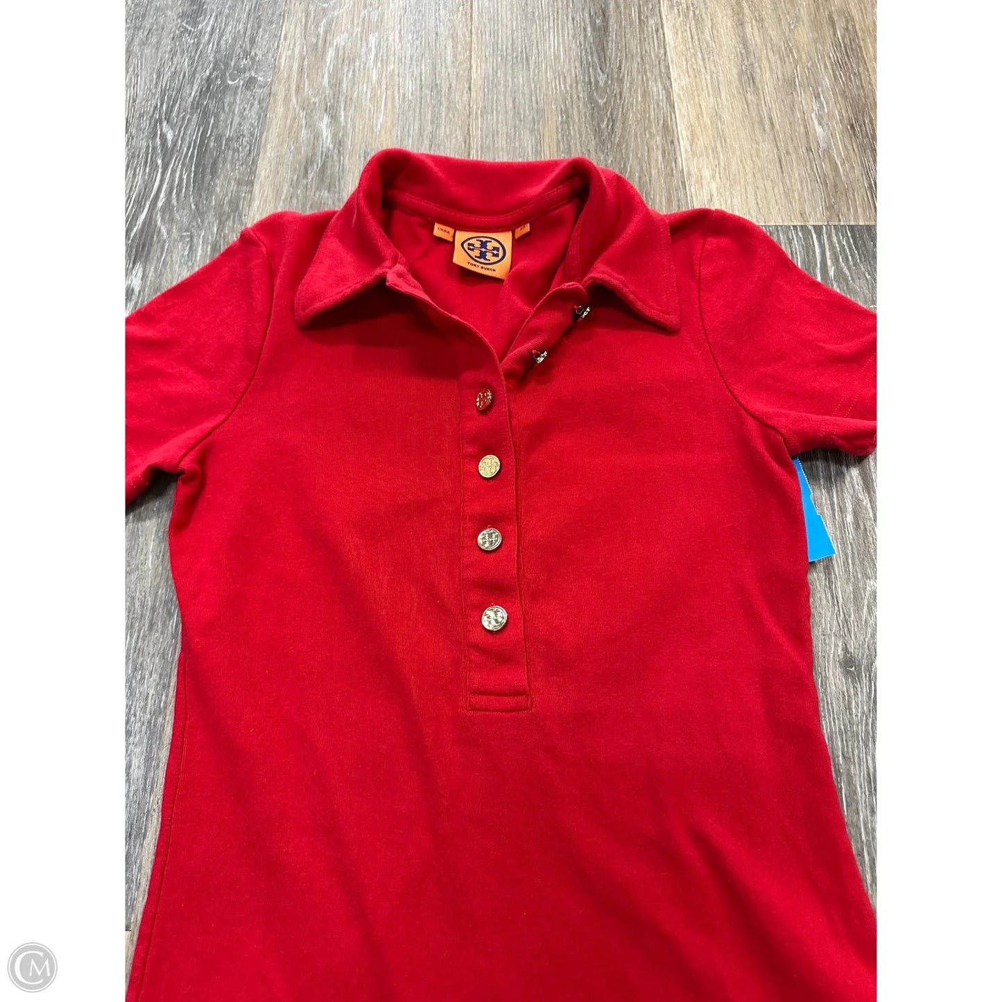 Top Short Sleeve Designer By Tory Burch In Red, Size: Xs