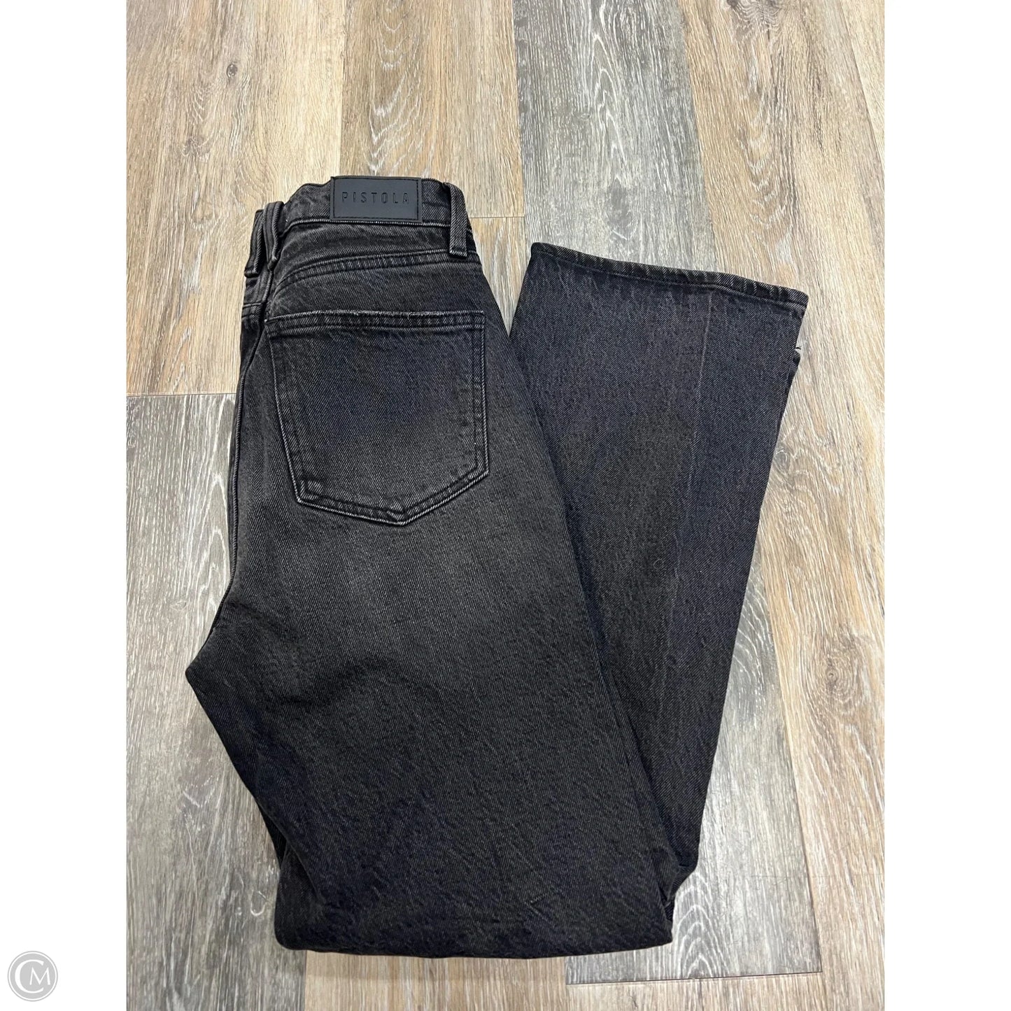 -Jeans Straight By Pistola In Black Denim, Size: 1/25