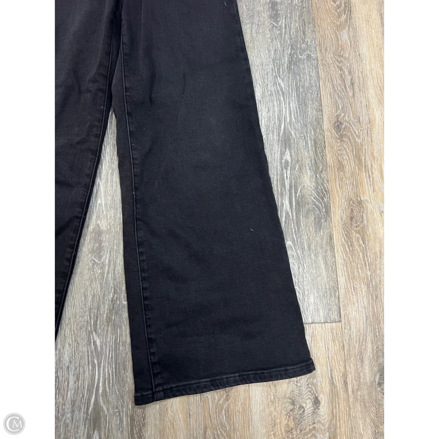 Jeans Wide Leg By Good American In Black Denim, Size: 00/24