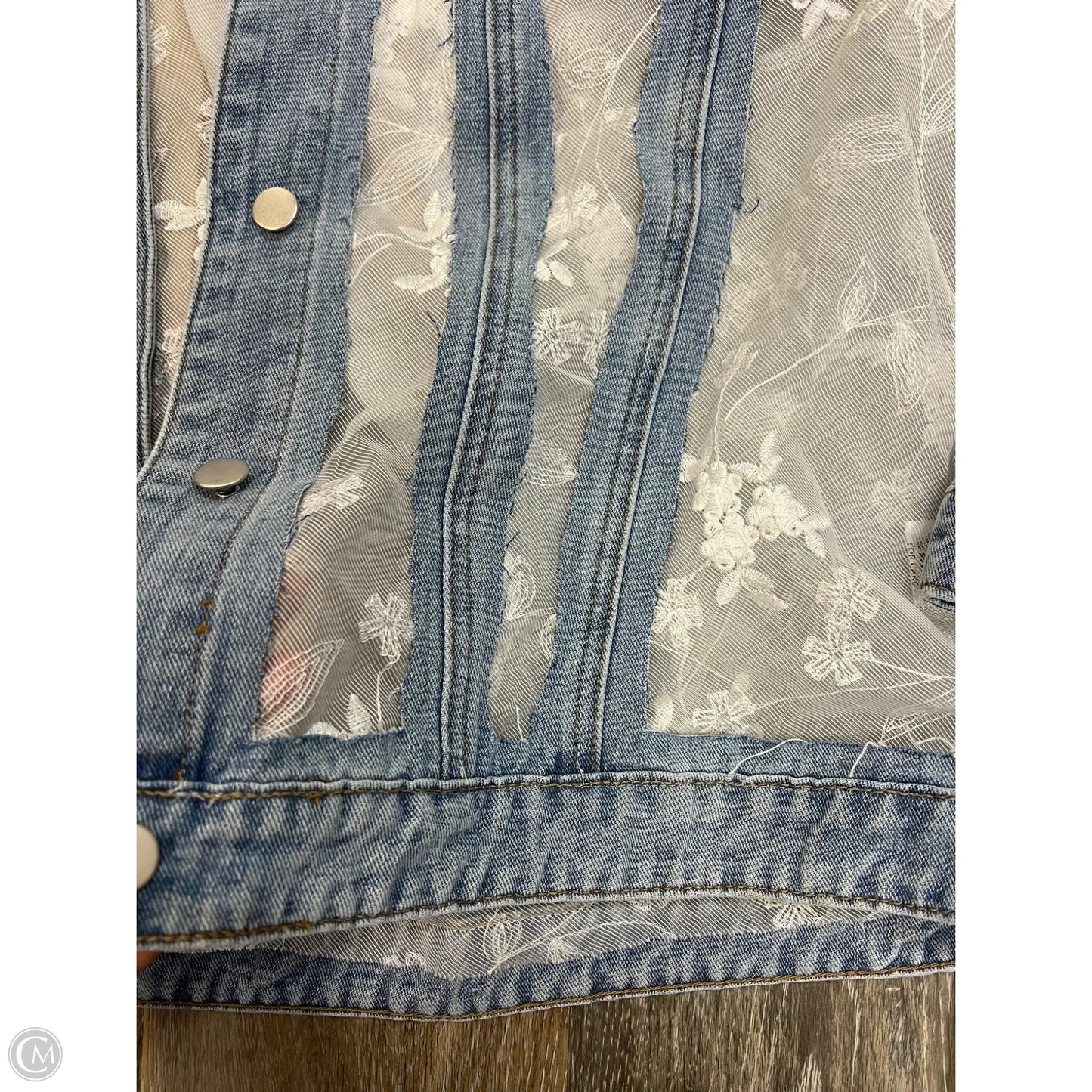 Jacket Denim By Davi & Dani In Blue Denim, Size: 3x