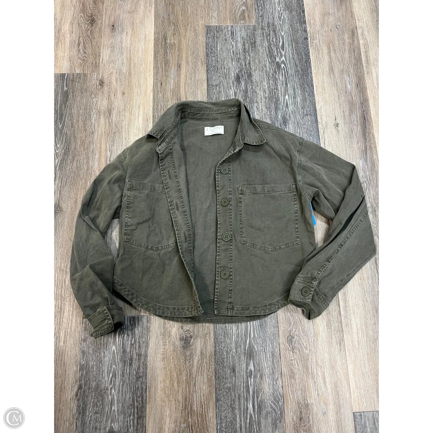 Jacket Shirt By Z Supply In Green, Size: Xs
