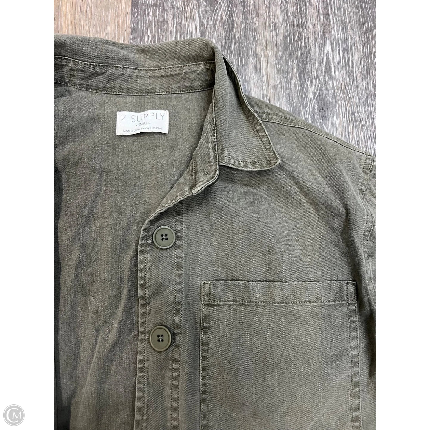 Jacket Shirt By Z Supply In Green, Size: Xs