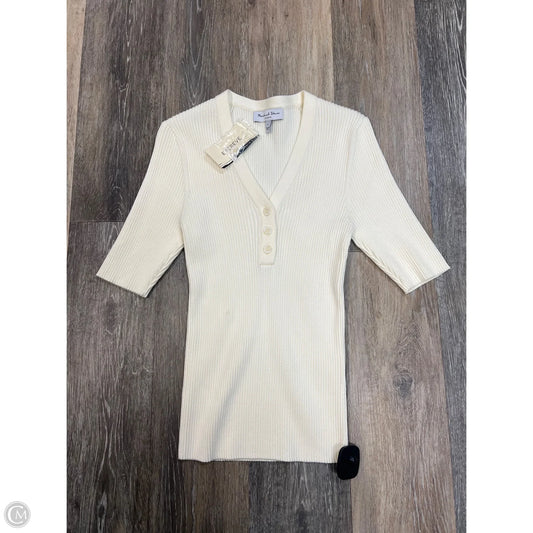 Top Short Sleeve By Michael Stars In Cream, Size: S