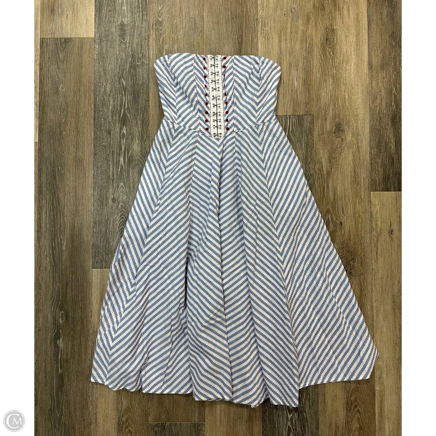 -Dress Casual Midi By Maeve In Striped Pattern, Size: Xs