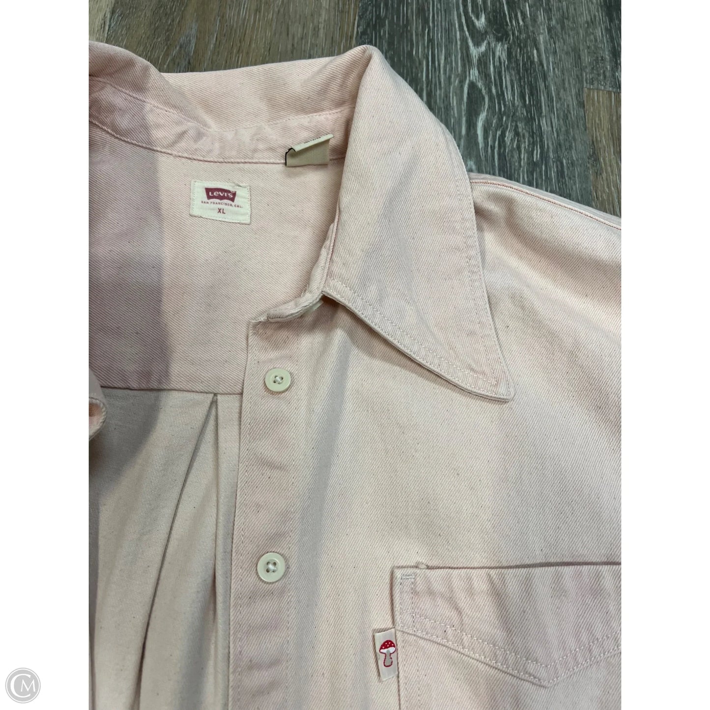 Jacket Denim By Levis In Pink Denim, Size: Xl