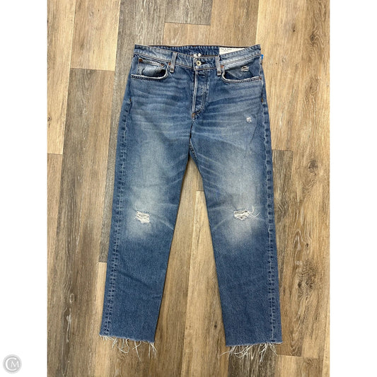 Jeans Straight By Rag And Bone In Blue Denim, Size: 8