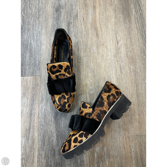 Shoes Heels Platform By Donna Karan In Animal Print, Size: 8