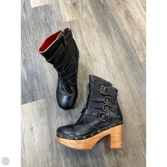 Boots Ankle Heels By Bed Stu In Black, Size: 8
