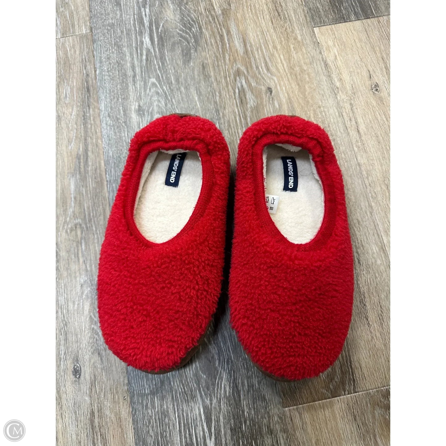 Slippers By Lands End In Red, Size: 10