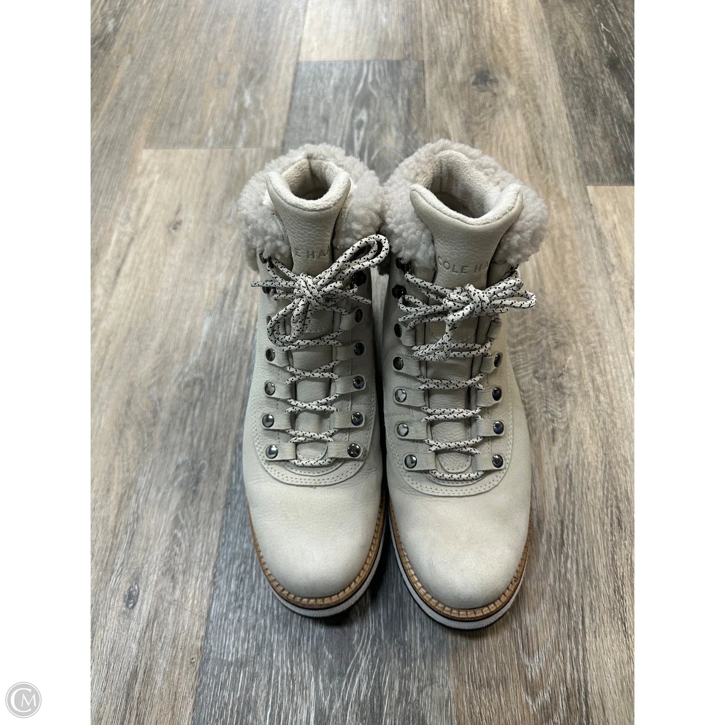 Boots Ankle Flats By Cole-haan In Cream, Size: 8.5