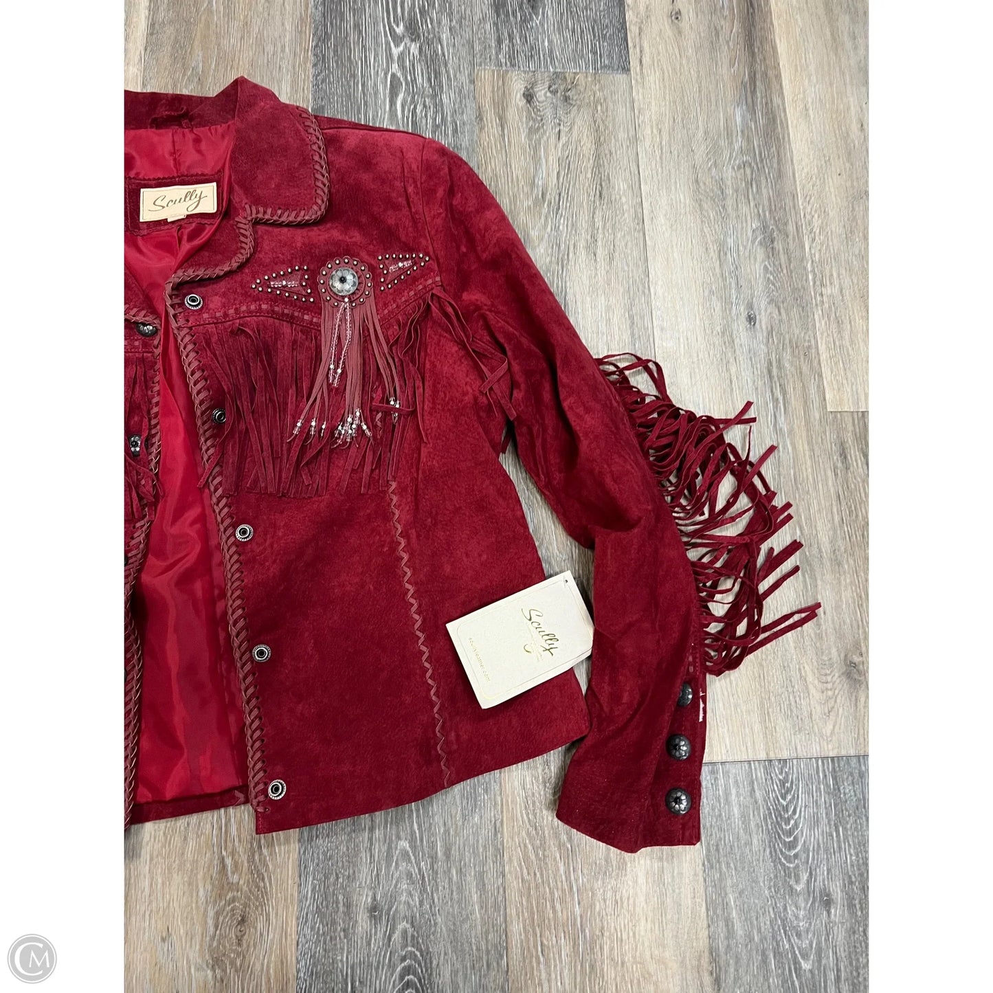 Jacket Leather By Scully In Red, Size: Xxl