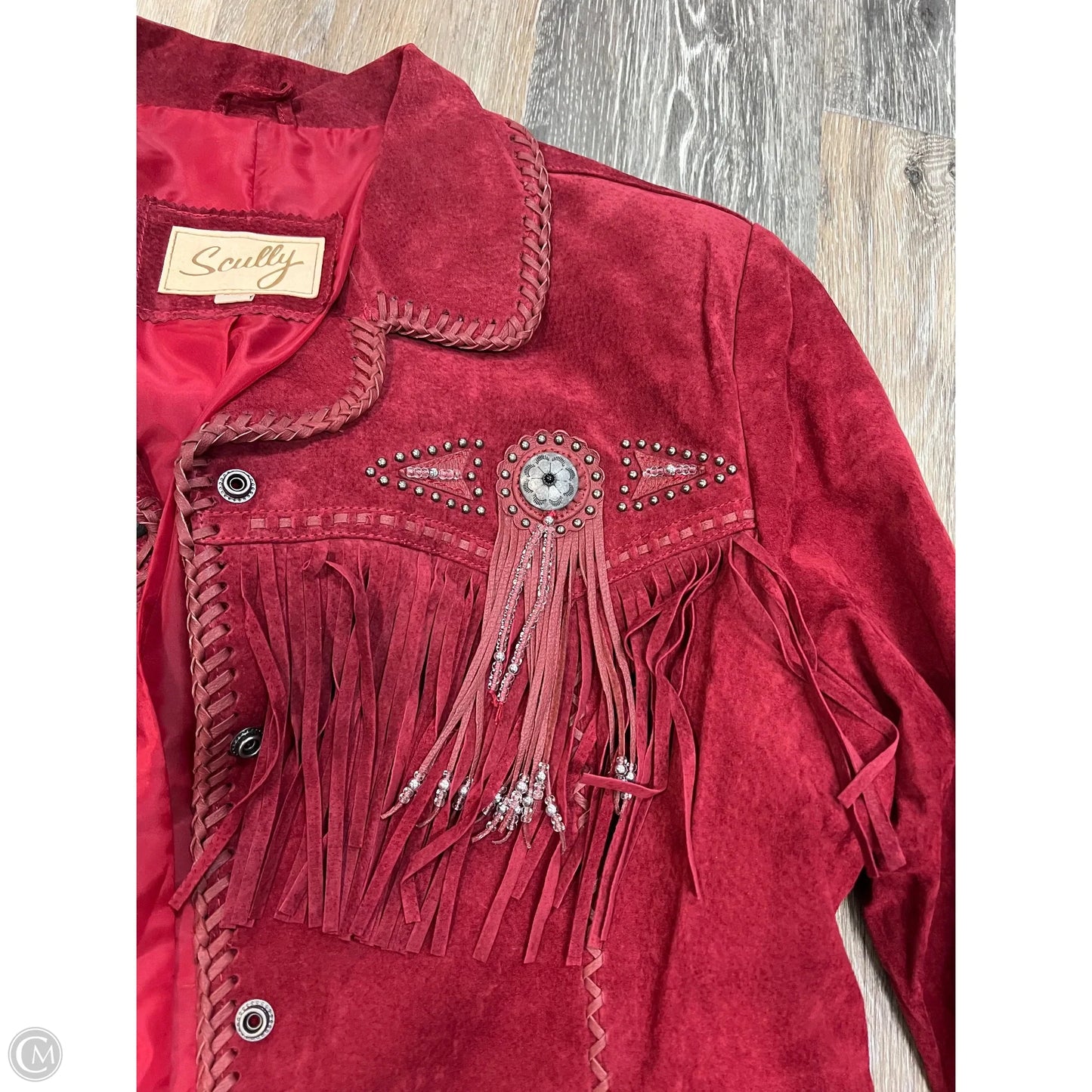 Jacket Leather By Scully In Red, Size: Xxl