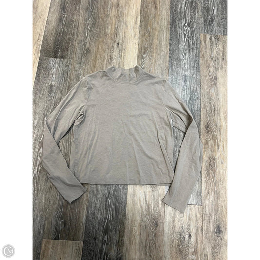 Athletic Top Long Sleeve Crewneck By Lululemon In Beige, Size: M