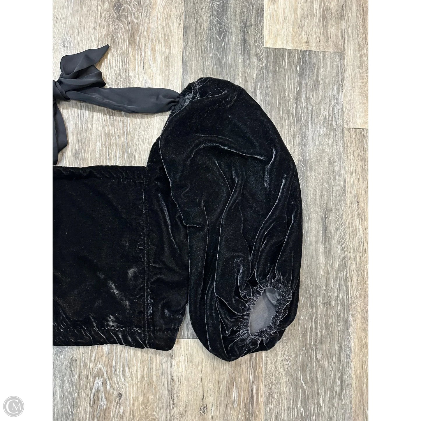 -Blouse Long Sleeve By Free People In Black, Size: S