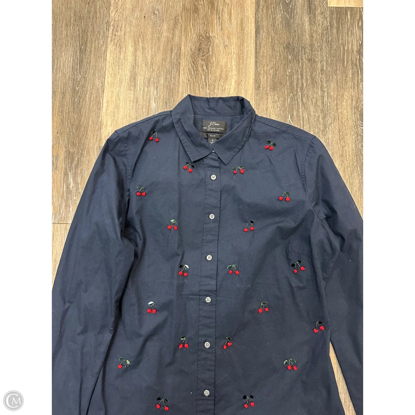 Blouse Long Sleeve By J. Crew In Navy, Size: 8