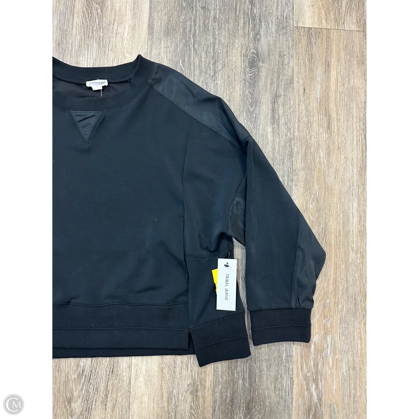 Sweatshirt Crewneck By Tribal In Black, Size: M