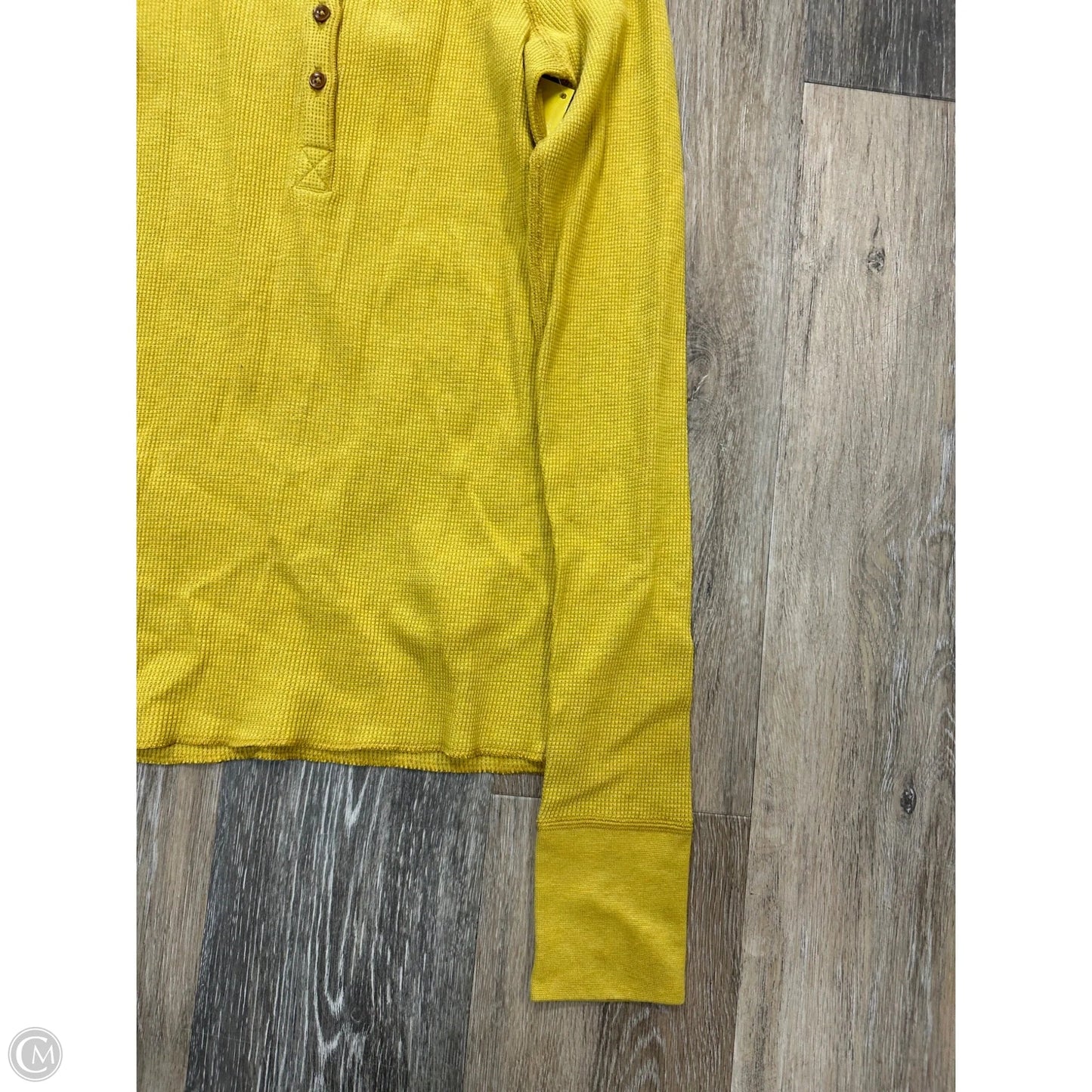 Top Long Sleeve By Prana In Yellow, Size: S