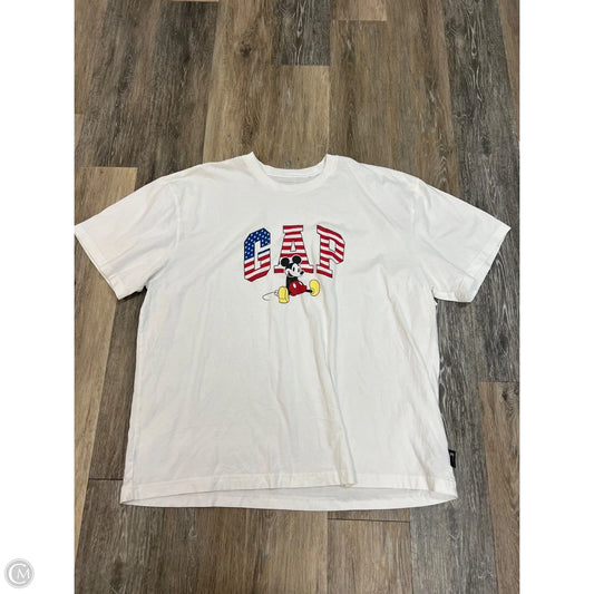 Top Short Sleeve By Gap x Disney In White, Size: Xxl
