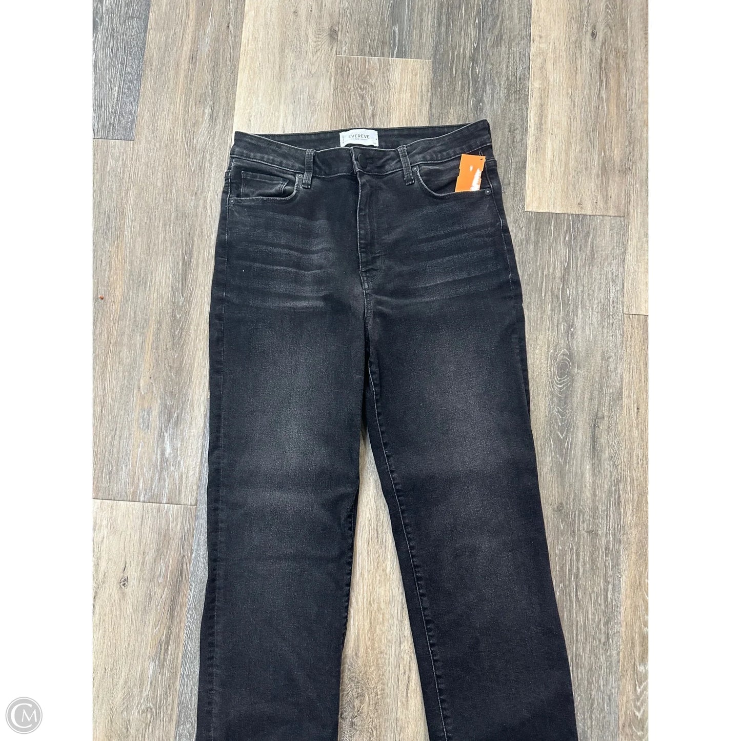 Jeans Straight By Evereve In Black Denim, Size: 8