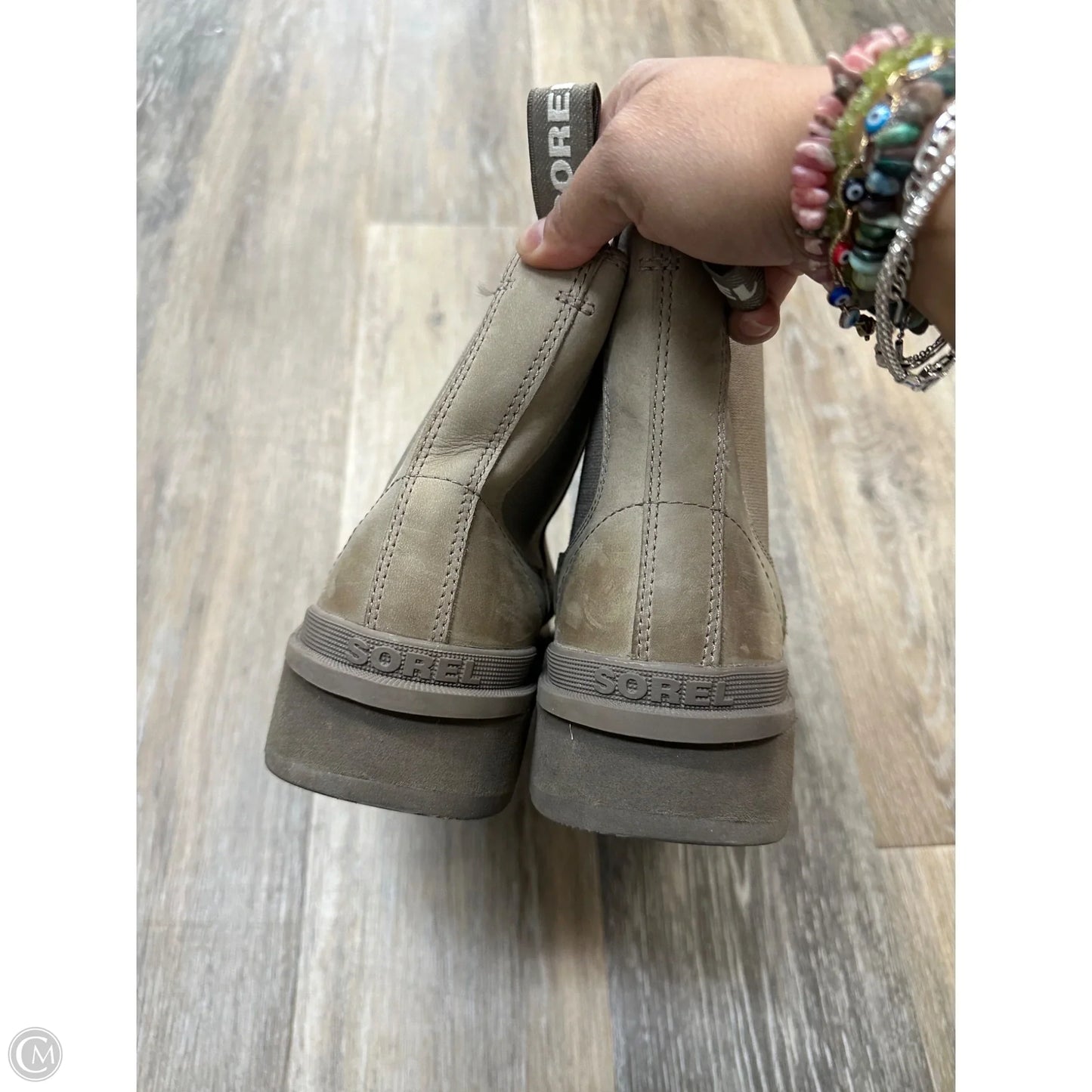 Boots Ankle Flats By Sorel In Beige, Size: 9