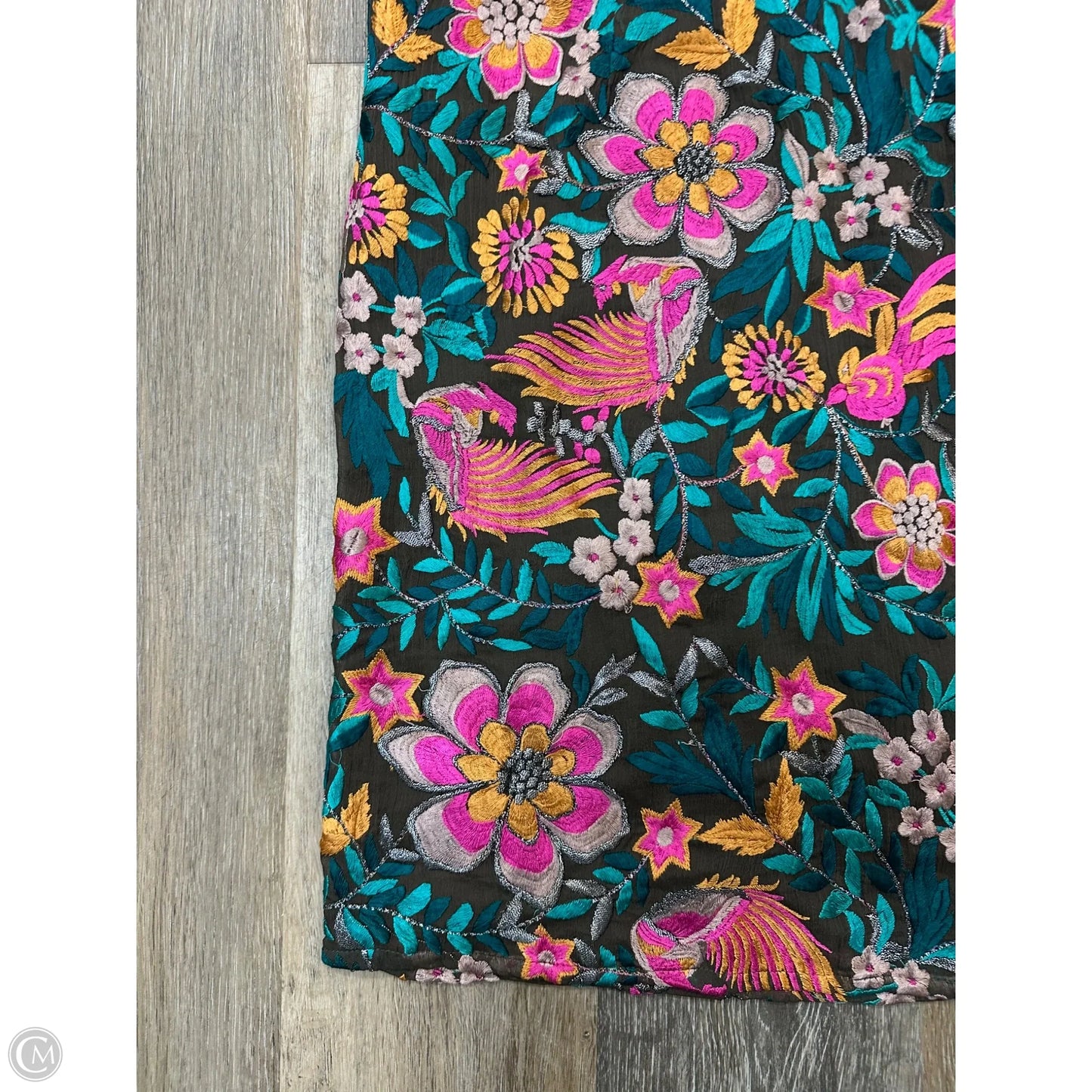 Skirt Midi By Baraschi In Floral Print, Size: 12