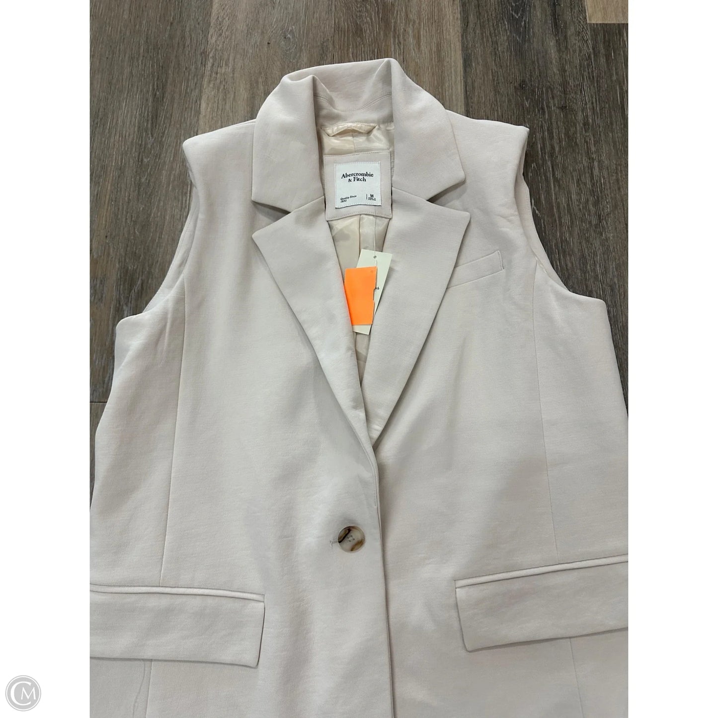 Vest Other By Abercrombie And Fitch In Cream, Size: M