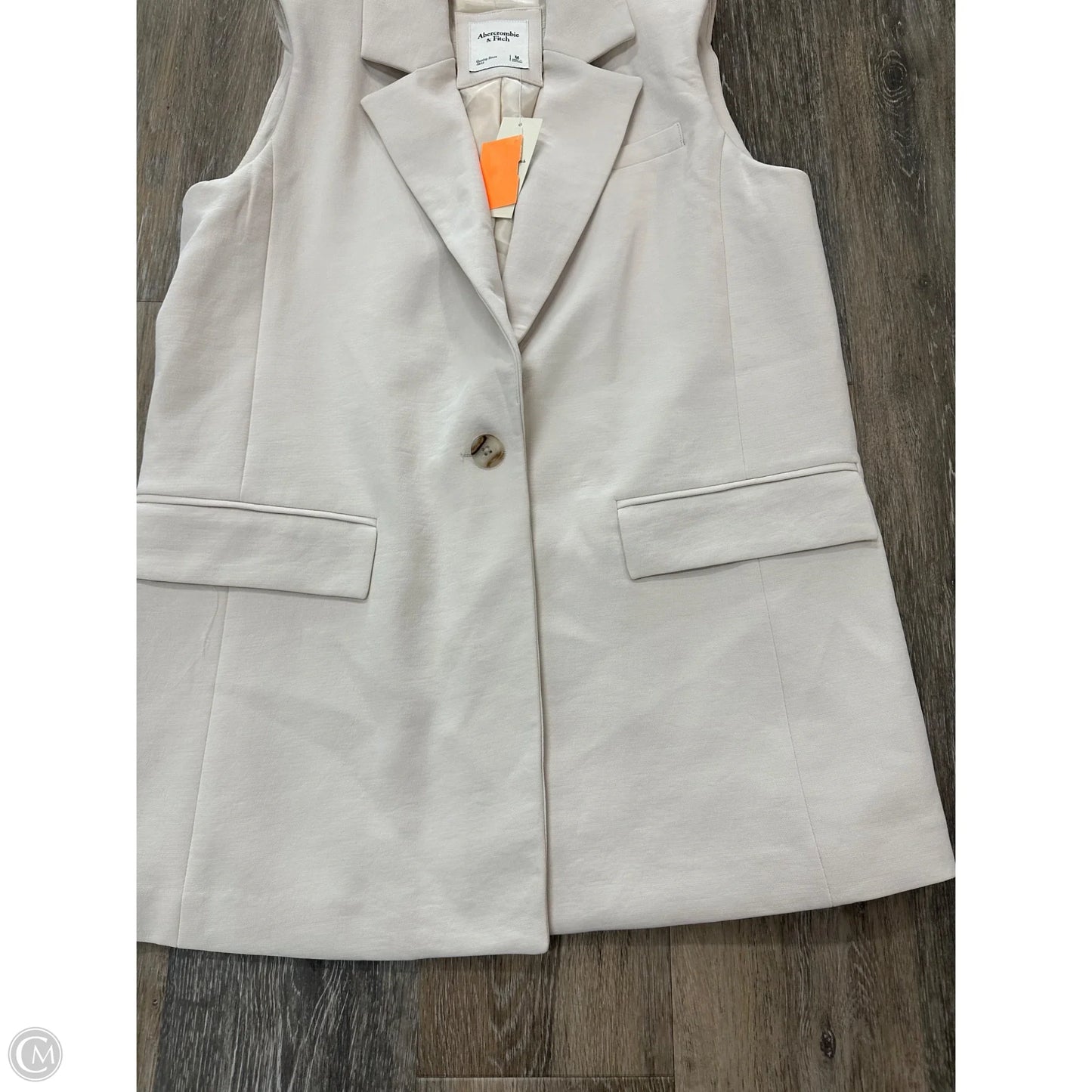 Vest Other By Abercrombie And Fitch In Cream, Size: M