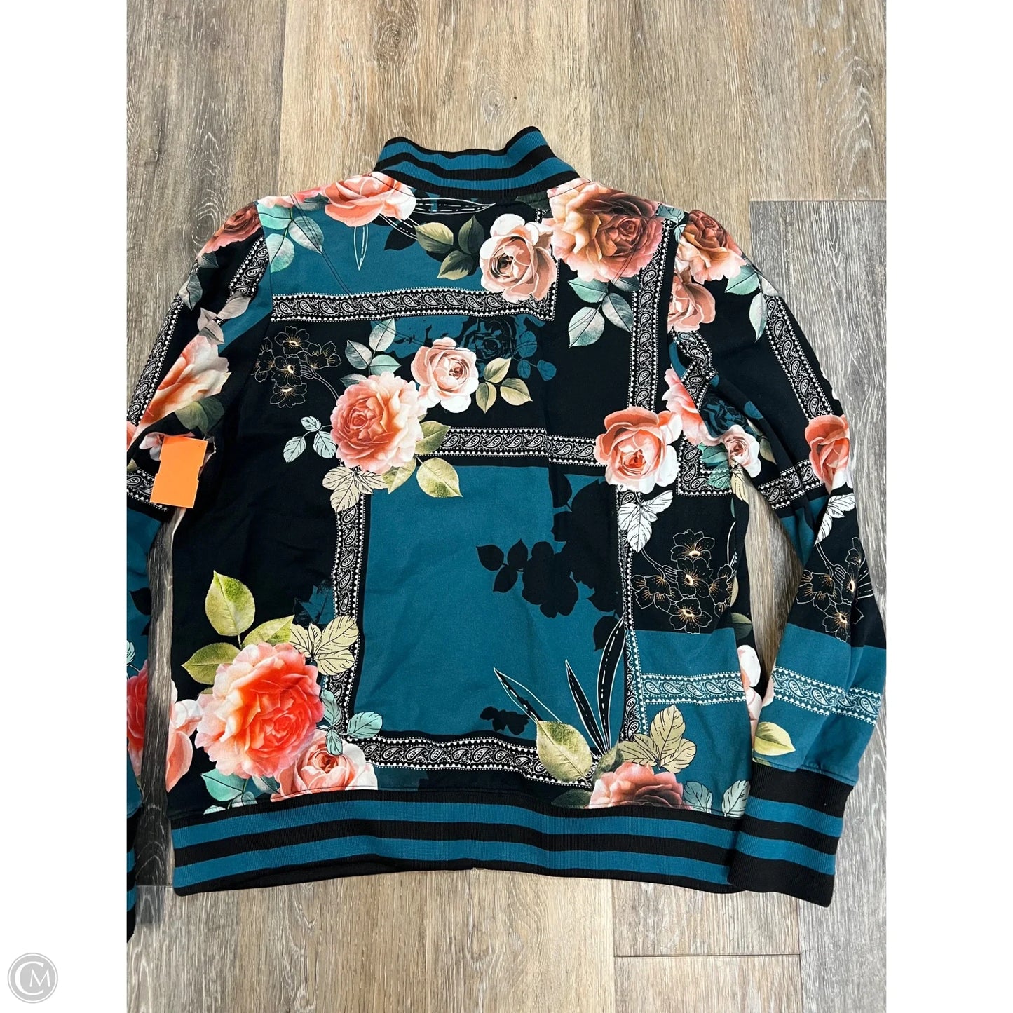 Jacket Utility By Johnny Was In Floral Print, Size: M
