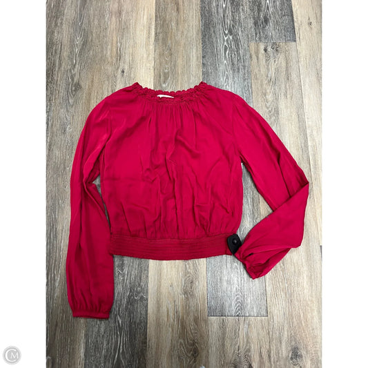 Blouse Long Sleeve By Cloth & Stone In Red, Size: S