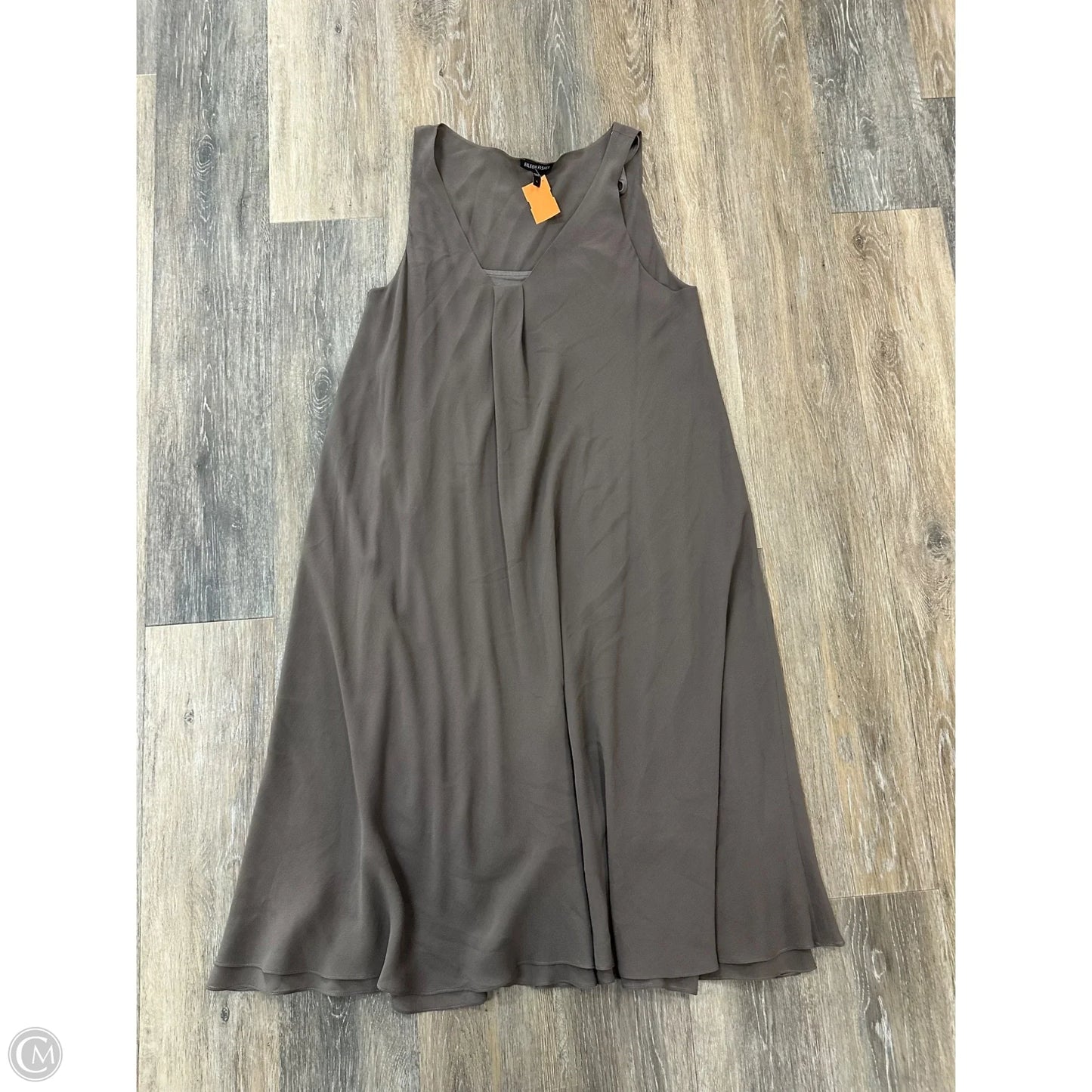 Dress Casual Midi By Eileen Fisher In Brown, Size: L